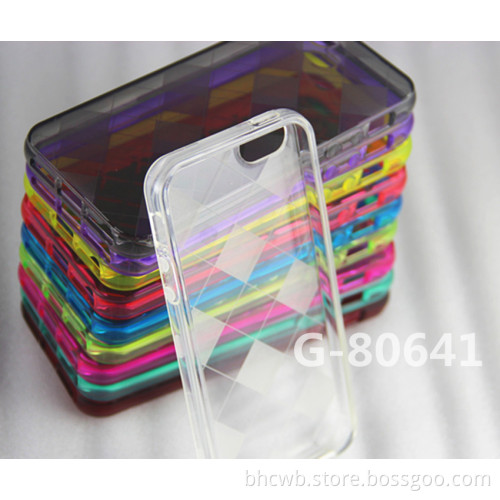 High Quality Tilt Grid Pattern TPU Cover for iPhone 5